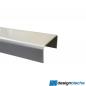 Preview: Edelstahl U-Profil V2A blank 1 mm Einfassprofil